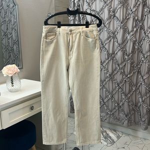 Cream colored denim jeans!